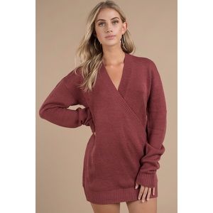 Tobi | Wine Oversized Sweater Dress M